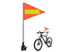 NUOBESTY Drapeau Réfléchissant de Golf et Matériau Roulant Fauteuil Télescopique Sécurité Orange Mât en Acier Inoxydable de 1,65m pour Voiturette