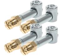 NUOBESTY Écrous de Fixation Invisibles pour Meubles Kit 4 Pièces Longueur 35 MM Vis D’Assemblage Quatre-en-Métal Connecteurs Discrets pour Armoires et Étagères