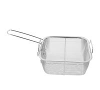 NUOBESTY Écumoire en Acier Inoxydable 20X20 CM Poignée Pliable Panier Filtrant pour Friture pour Frites et Poulet Accessoire Cuisine Pratique pour Usage Domestique
