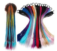 NUOBESTY Élastiques à Cheveux Tressés 2 Pièces Bande pour Queue de Cheval Style Dreadlocks Couleur 60 Accessoires pour Postiche Corde à Cheveux Résistante Haute Température pour