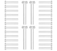 NUOBESTY Embouts de Boucles d'Oreilles Transparents 075 MM 50 Pcs Protège-Tiges Anti-Allergique en Plastique Flexible Accessoires Sécurisés pour Fabrication et Remplacement de Fermoirs