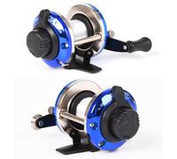 NUOBESTY Enrouleur Abs Ligne 0, 28mm Rouge Tambour de Pêche de 50m | Rapport 3, 5 1, Structure Compacte et Légère, Contrôle Tension du Fil, Sortie Simple