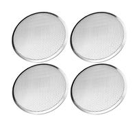 NUOBESTY Ensemble 4 Plaques à Pizza Rondes en Aluminium Épais 20 Cm Antiadhésives Perforées pour Four Cuisson Uniforme Pâtisserie la Cuisine Maison Barbecue