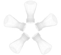 NUOBESTY Ensemble 5 Flacons Coniques en Plastique 100 Ml Bouchon Flacons de Laboratoire Transparents Gradués pour Chimie Fiole Conique Résistante à la Chaleur pour Expériences