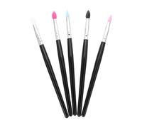 NUOBESTY Ensemble 5 Pinceaux Silicone pour Maquillage Lèvres et Paupières Poignées Ergonomiques, Faciles à Transporter, Usage Quotidien et Présent Femme