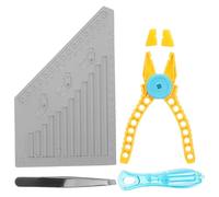 NUOBESTY Ensemble D’Outils pour Briques de Construction Comprenant Pince Jaune Lève-Briques Bleu Règle de Mesure et Extracteur Plastique Robuste Compact et Léger Accessoires