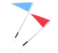 NUOBESTY Ensemble De 2 Mât de Drapeau Télescopique de Guide de Voyage, | Acier Inoxydable et Polyester, Poignée Antidérapante, Haute Visibilité, pour Sorties et Excursions