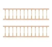 NUOBESTY Ensemble De 2 Mini Clôtures pour Maison De Poupée À L'Échelle 1:12 - Accessoires De Rampe D'Escalier en Bois pour Accessoires De Maison De Poupée Mini Meubles Décoration
