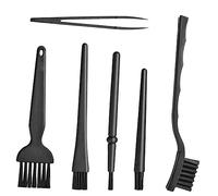 NUOBESTY Ensemble De Brosses De Nettoyage 6 en 1 pour Clavier Dordinateur Noir Antistatique Portable pour Ordinateur Portable Voiture Intérieur Porte Fenêtre Circuit Imprimé