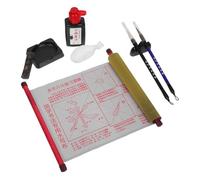 NUOBESTY Ensemble de calligraphie chinoise traditionnelle, pinceau, stylo, encre à eau, tissu d'écriture, pierre à encre, boîte de rangement portable pour débutants et peintres