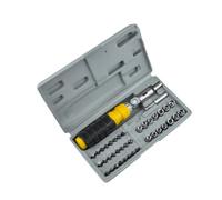 NUOBESTY Ensemble d'Outils Multifonctions 41 Pcs Cliquet Réversible Mini Tournevis et Clés à Douille en Acier Solide Poignée Antidérapante Kit Complet pour Réparation et Assemblage à