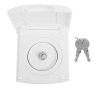 NUOBESTY Entrée D'eau Douce pour Camping-trappe Rabattable et Serrure, Kit en Abs Résistant, Remplissage par Pesanteur, Accessoires pour Véhicules Récréatifs, Utilisation Camping