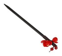 NUOBESTY Épingle à Cheveux de Fleur Vintage en Alliage Accessoire de Coiffure Chinois Traditionnel Épingle Polyvalente pour Mariages Fêtes et Usage Quotidien Style Rétro Rouge Chine
