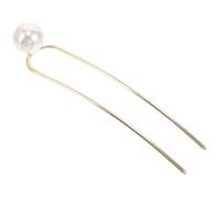 NUOBESTY Épingle à Cheveux en Perles U 125 CM pour Chignon Accessoire Chinois pour Femmes Fourchette à Cheveux en Métal Doré Bâtonnet pour Coiffure Élégante et Maintien