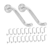 NUOBESTY Épingle de Dépôt en Acier Carbone Argenté 30pcs pour Rayonnages à Palettes D'entrepôt, Stabilité Sécurisée et Protection Renforcée pour Stockage Intérieur