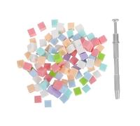NUOBESTY Éponges à Ongles Mini Blocs Éponge pour Nail Art Applicateurs de Poudre avec Stylet Outils de Manucure Réutilisables pour Application de Gels à Domicile et Salon