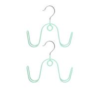 NUOBESTY Étagère à Chaussures Suspendue Crochets Doubles Design Antidérapant et Résistant au Vent en Acier Inoxydable 2 Pièces Vert Facile à Ranger pour Balcon Extérieur