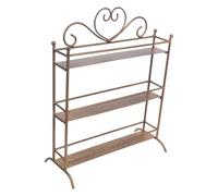 NUOBESTY Étagère de Rangement en Métal Finition en Fer Doré 3 Niveaux 33 X 27 X 11,7 Cm, Organiseur de Maquillage et Cosmétiques pour Comptoir de Salle de Bain, pour Lavabo, Chambre