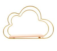 NUOBESTY Étagère Murale de Style Nordique en Bois Doré, Présentoir Flottant pour Rangement la Cuisine et Salon, Décoration Murale Suspendue