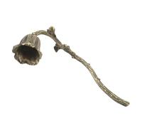 NUOBESTY Éteignoir à Bougie Rétro en Métal Forme Fleur, Accessoire Coupe-mèche Sécurisé, Vintage 24 Modèles Bronze Ancien, pour Bougies Chauffe-Plat et Décor Maison