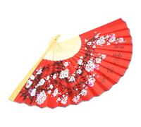 NUOBESTY Éventail Mural Pliable 50 X 90 CM en Motif Fleur de Prunier Chinoise Décoration Intérieure Orientale à Suspendre Murale Décorative pour Photographie et Événement