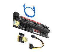 NUOBESTY Extension Pci-e vers Carte Extension avec Affichage LED et Témoin Lumineux pour Gpu Minage Kit Adaptateur de Minage Pci-e