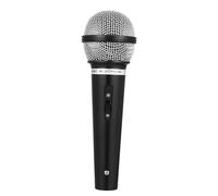 NUOBESTY Faux Microphone Jouet Simulé Noir - Modèle Pour Performance, Discours, Pratique - Accessoire en Plastique Pour Costume de Fête et Karaoké