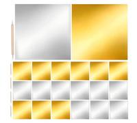 NUOBESTY Feuille D'aluminium Métallisée Double Face Argenté avec Stylet à Gaufrer pour Loisirs Créatifs et Art du Gaufrage, Papier Résistant et Pliable pour Projets D'artisanat