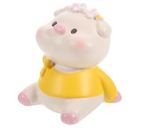 NUOBESTY Figurine de Cochon Miniature en Résine Ornement Décoratif Animalier pour Micro-Paysage Sculpture de Cochon Colorée Miniature pour Bureau et Maison Décoration Originale