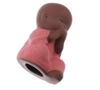 NUOBESTY Figurine de Moine en Céramique Colorée Artisanat Monastique Décoration Zen pour Bureau et Chambre Statuette Bouddhiste Originale Présent Décoration Intérieure