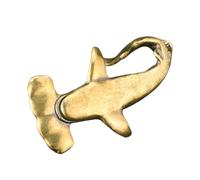 NUOBESTY Figurine Miniature en Laiton Vintage Requin Décor de Bureau Compact Base Plate Ornement Décoratif Rétro pour Maison et Bureau Petite Statue Décorative Shark Accessoire Décor