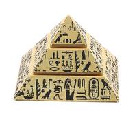 NUOBESTY Figurine Pyramide Égyptienne en Métal Mini Statue Décorative Antique pour Bureau et Maison Sculpture Anti-Stress Silencieuse Ornement D’Égypte Ancienne pour Détente et Projets