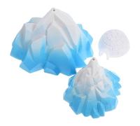 NUOBESTY Figurines de Maison de Glace Miniature en PVC, Décoration Polyvalente 3 Pièces pour Micro-paysages et Pots de Fleurs, Design Réaliste Détails Vivants
