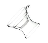 NUOBESTY Filtre à Thé Transparent Verre Infuseur Pratique pour Maison Tamis Fin pour Thé avec Base Élégante Accessoire