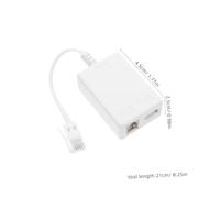 NUOBESTY Filtre Téléphonique Adsl avec Câble PC Séparateur Haute Efficacité pour Ligne Fixe et Internet Stable Compatible Téléphones et Modem Dsl