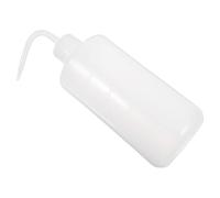 NUOBESTY Flacon de lavage de laboratoire 500 ml Bec verseur incurvé plastique épais blanc gradué et anti-fuite pour lavage et dosage précis en milieu scientifique