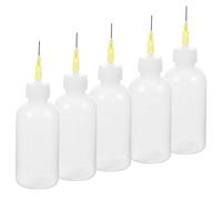 NUOBESTY Flacons souples pour émaillage de poterie 5Pcs, bouteille en plastique blanc 50cc, finition professionnelle, pour engobe, argile et céramique, pour passionnés de poterie