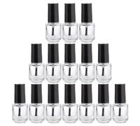 NUOBESTY Flacons Vides en Verre pour Vernis à Ongles Lot de 25 5ml Bouchon Aluminium Électrique, pour Usage Professionnel et Personnel en Nail Art