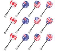 NUOBESTY Fléchettes Magnétiques Jeu Éducatif pour Garçon et Filles avec Bords Lisses, 20 Pièces en Plastique et Fer pour Découverte Internationale