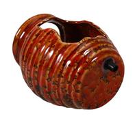 NUOBESTY Fontaine en Pot Céramique Mini Taille Décoration de Fontaine à Circulation d'eau pour Intérieur et Jardin Pot Cascade Écologique sans Pompe Accessoire Décoratif pour Bassin et