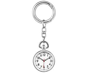 NUOBESTY Formulaire d'étudiant infirmière pour homme collier montre de poche suspendue montre numérique porte-clés infirmière montre de poche montre d'infirmière portable avec secondes bracelet de