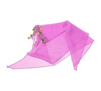 NUOBESTY Foulard Bandeau de Danseuse du Ventre Pièces de Monnaie Vintage Bandana Ethnique en Tissu Léger Violet Clair Accessoire Coiffure Tribal pour Costume et Festival Bijoux de Danse