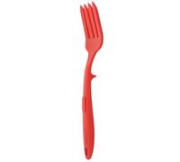 NUOBESTY Fourchette à Pâtes en Silicone Rouge, Grosse Fourchette Cuisine Ergonomique, Résistante à la Chaleur, pour Spaghetti et Nouilles Sautées, Ustensile Cuisine Sûr et Antiadhésif pour