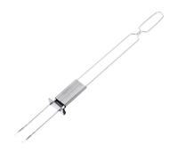 NUOBESTY Fourchette de Barbecue Facile à Nettoyer en Acier Inoxydable Argentée, Ustensile de U pour Griller le Gigot D'agneau et Autres Viandes