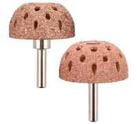 NUOBESTY Fraises Rotatives en Carbure de Tungstène 2 Pièces - Tête de Meulage Pneumatique à Tige 6 MM - Meule Boisseau et Tête Sphérique pour Réparation Pneus et Polissage Métal