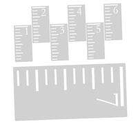 NUOBESTY Gabarit de Règle en Plastique Blanc Réutilisable Mesures Précises, Modèle de Règle à Graphique 7 Pièces pour Activités D'apprentissage et Dessin Garçon et Filles