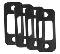 NUOBESTY Gâche De Porte Noire En Acier Inoxydable Kit De 4 Pièces Plaque De Renfort Pour Portes Extérieures Compatible Divers Verrous Accessoire De Sécurité Fiable Pour Maisons Et Bureaux