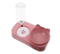 NUOBESTY Gamelle Anti-Renversement pour Chien et Chat Distributeur Automatique D’Eau Protection du Cou Bol à Boire et Manger en Plastique Transparent Design Détachable pour Animaux