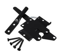 NUOBESTY Gond de Portail en Fer Noir, Loquet de Verrouillage Robuste, Installation Facile, Sécurité Fiable pour Jardins Résidentiels en Extérieur, 1 Set