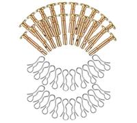 NUOBESTY Goupilles de Cisaillement et Goupilles Fendues en Métal pour Souffleuse à Neige, Lot de 20 Set de Pièces de Rechange Robustes et Légères, Accessoire Indispensable pour Entretien